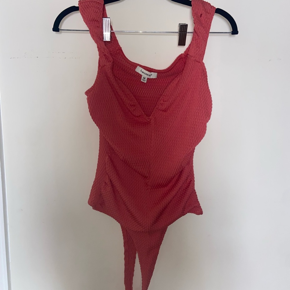 Coral Textured Bodysuit